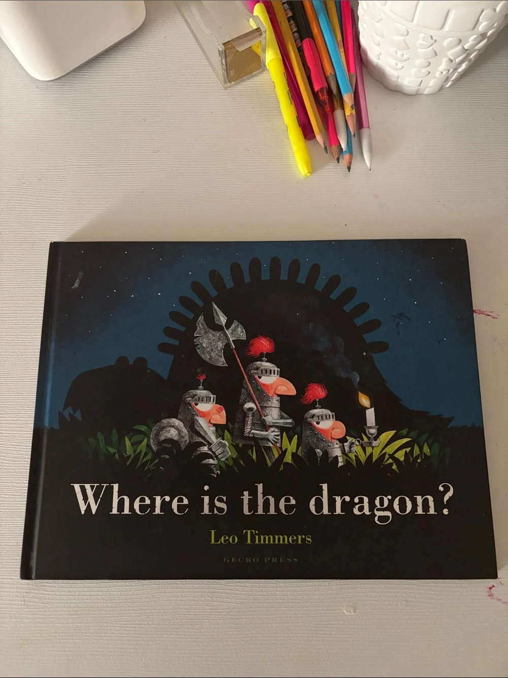 Where is the dragon? — Dark Blue Hardcover Book by